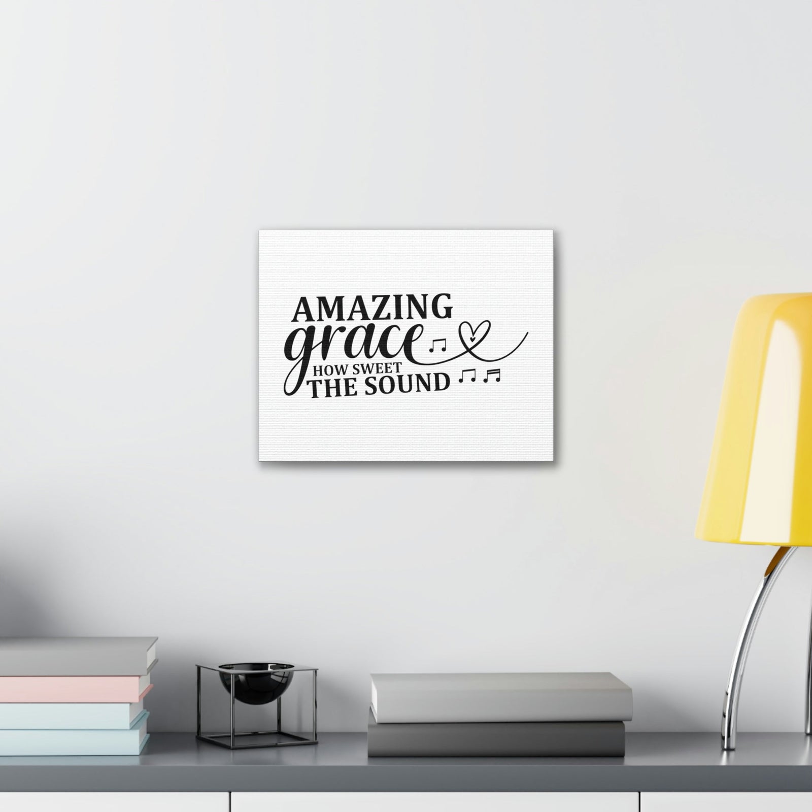 Scripture Walls Amazing Grace Ephesians 2:8-9 Music Note Christian Wall Art Bible Verse Print Ready to Hang Unframed-Express Your Love Gifts