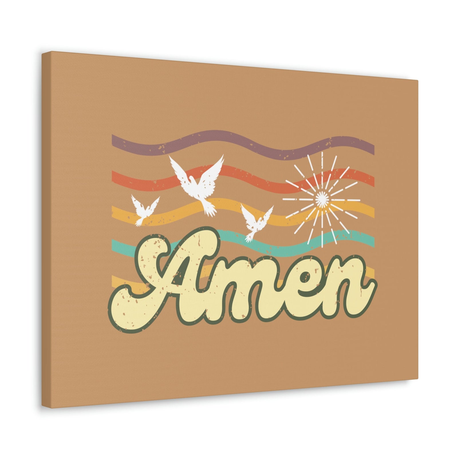 Scripture Walls Amen Psalm 72:19 Three Doves Christian Wall Art Bible Verse Print Ready to Hang Unframed-Express Your Love Gifts