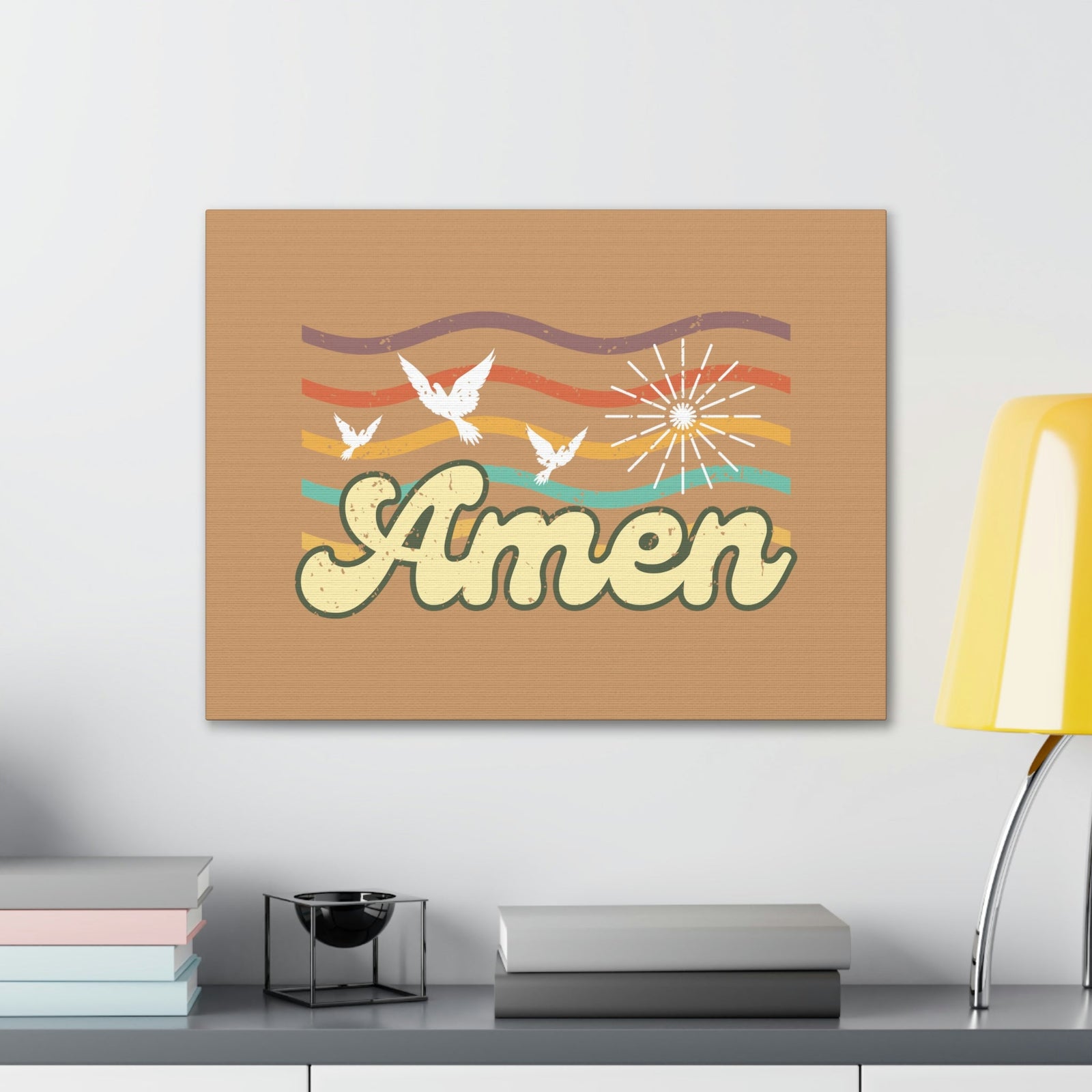 Scripture Walls Amen Psalm 72:19 Three Doves Christian Wall Art Bible Verse Print Ready to Hang Unframed-Express Your Love Gifts