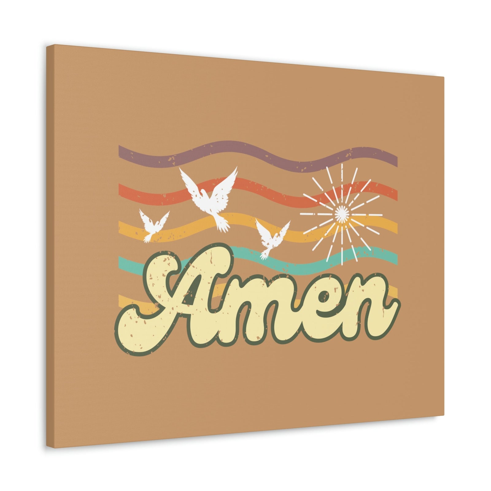 Scripture Walls Amen Psalm 72:19 Three Doves Christian Wall Art Bible Verse Print Ready to Hang Unframed-Express Your Love Gifts