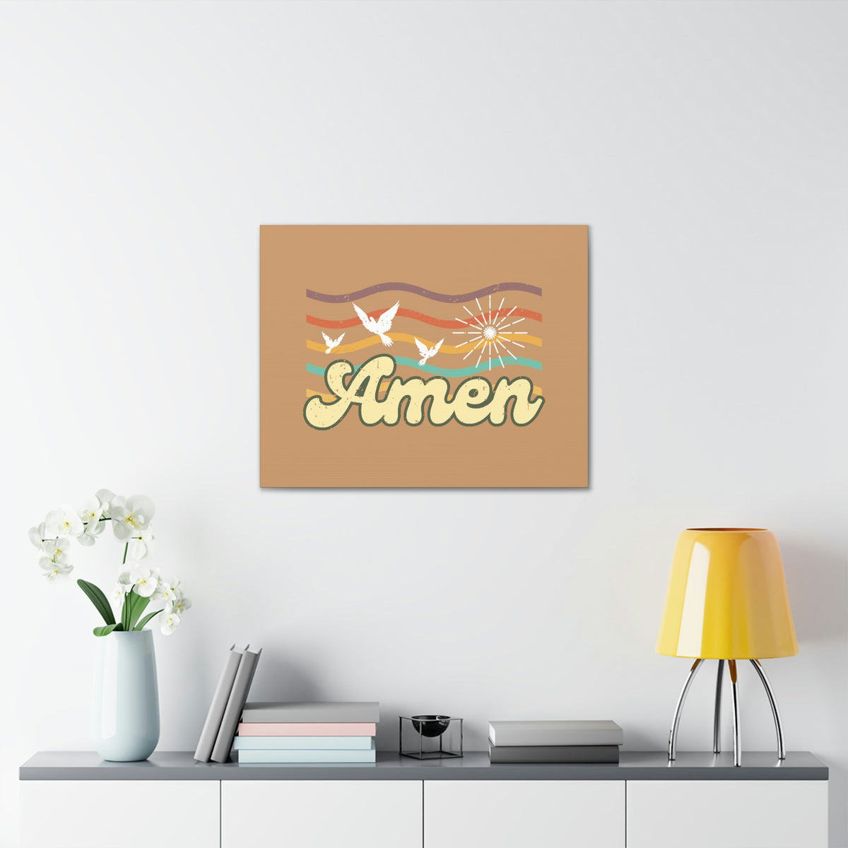 Scripture Walls Amen Psalm 72:19 Three Doves Christian Wall Art Bible Verse Print Ready to Hang Unframed-Express Your Love Gifts