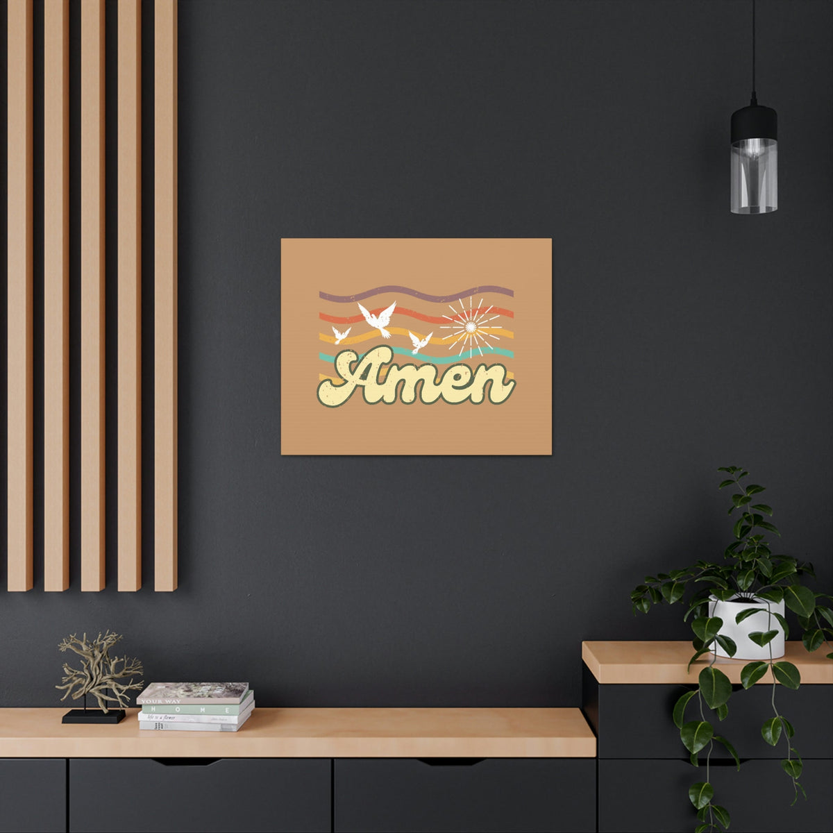 Scripture Walls Amen Psalm 72:19 Three Doves Christian Wall Art Bible Verse Print Ready to Hang Unframed-Express Your Love Gifts