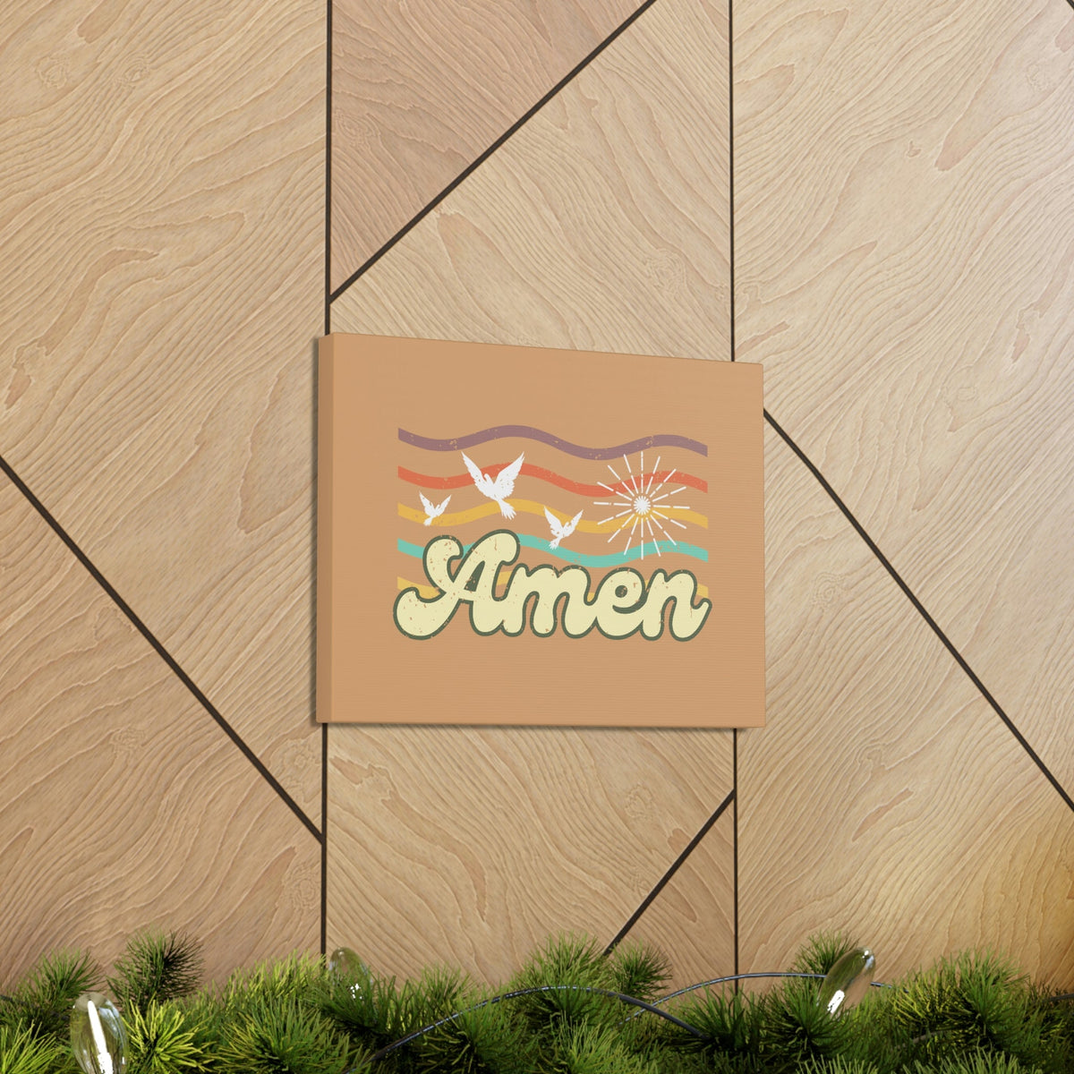 Scripture Walls Amen Psalm 72:19 Three Doves Christian Wall Art Bible Verse Print Ready to Hang Unframed-Express Your Love Gifts