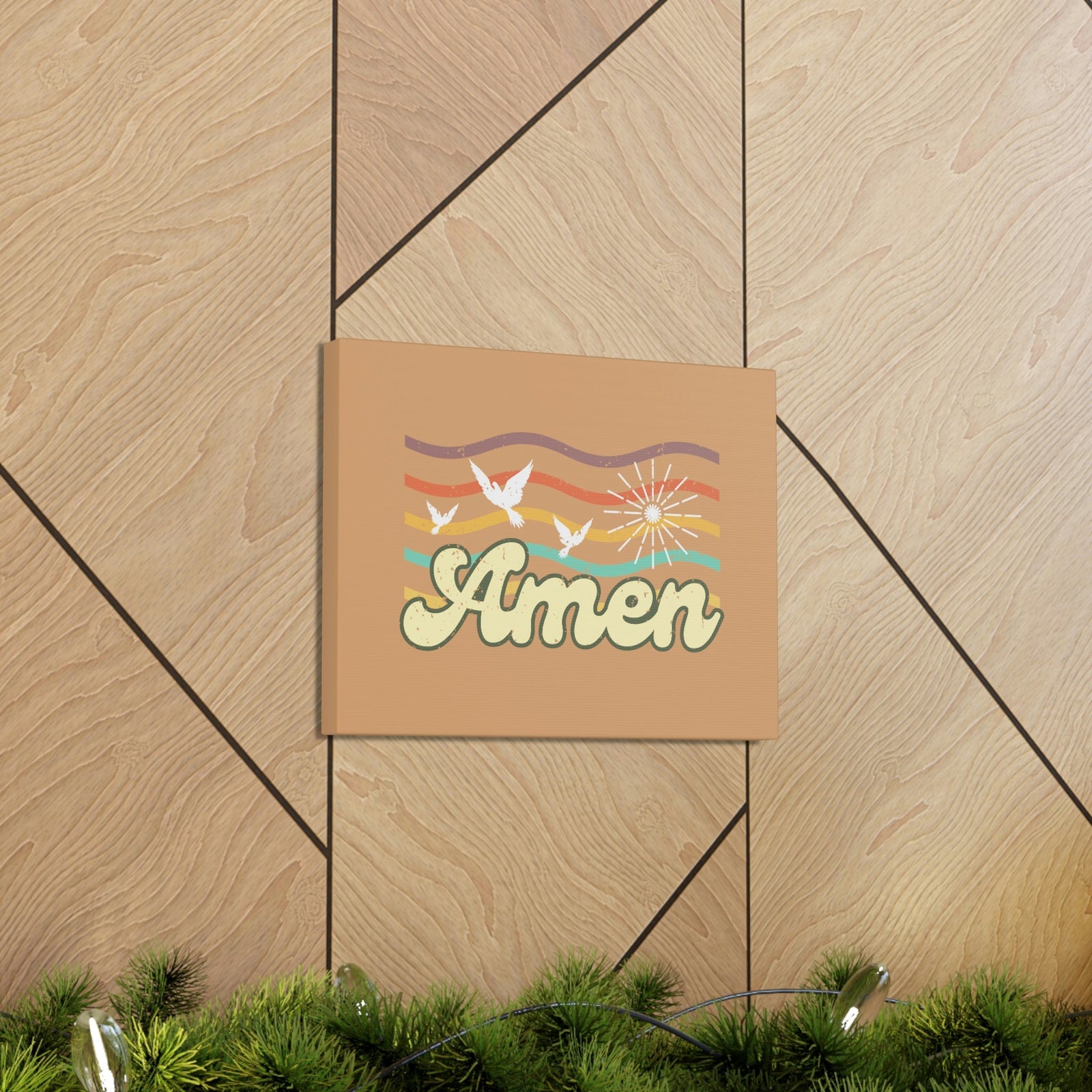 Scripture Walls Amen Psalm 72:19 Three Doves Christian Wall Art Bible Verse Print Ready to Hang Unframed-Express Your Love Gifts