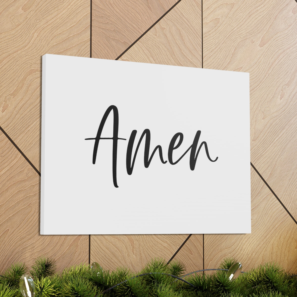 Scripture Walls Amen White Psalms 106:48 Christian Wall Art Bible Verse Print Ready to Hang Unframed-Express Your Love Gifts