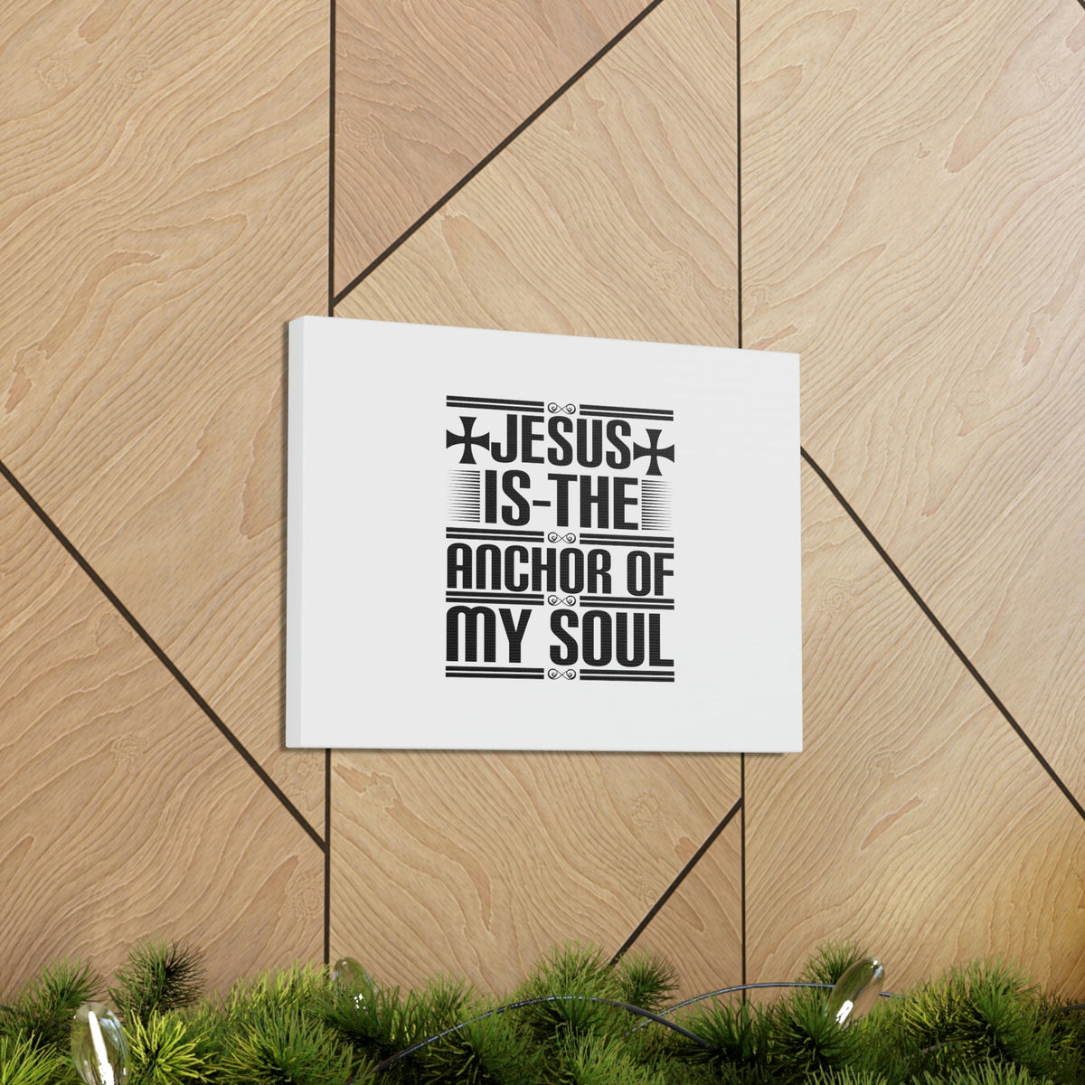 Scripture Walls Anchor Of My Soul Hebrews 6:19 Cross White Christian Wall Art Bible Verse Print Ready to Hang Unframed-Express Your Love Gifts
