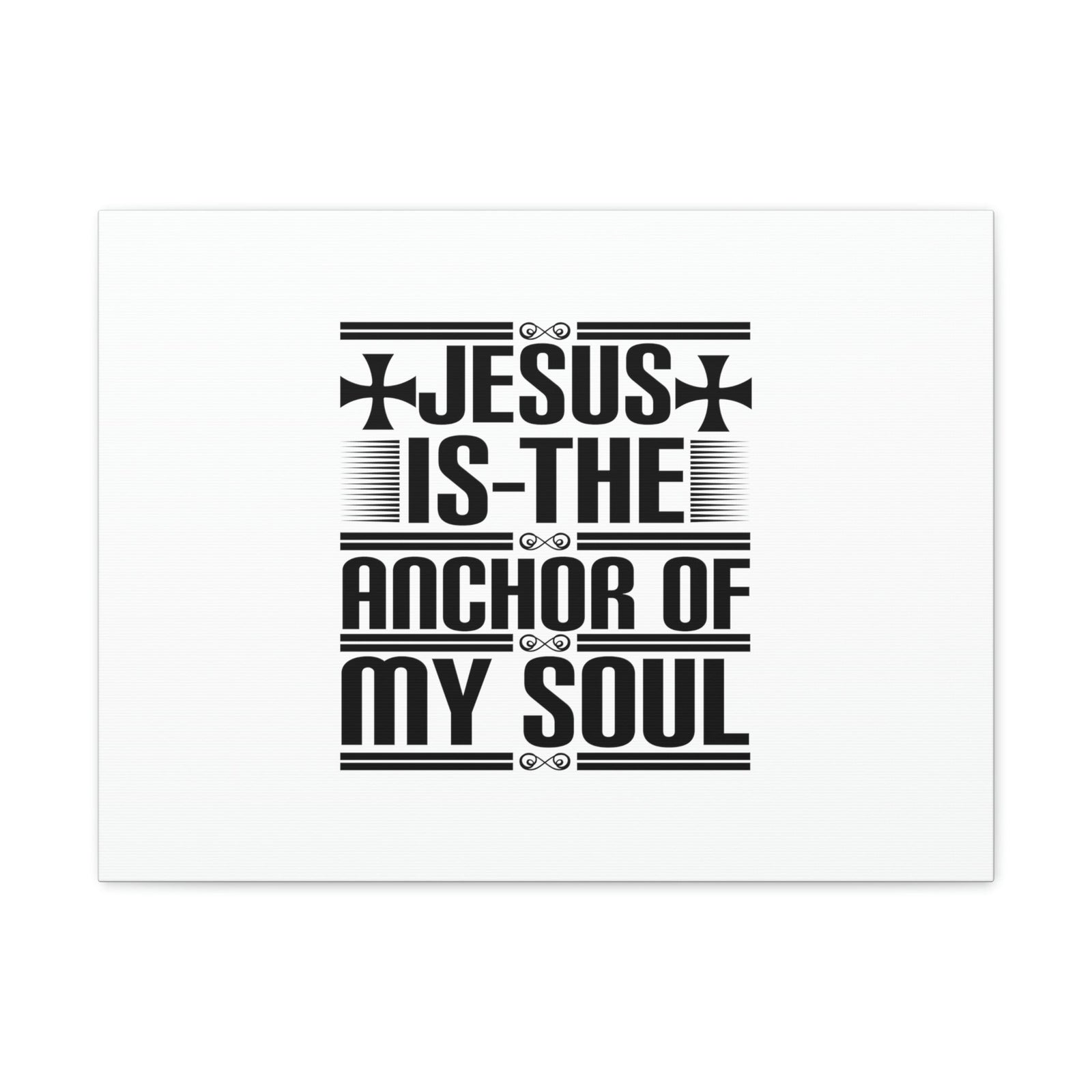 Scripture Walls Anchor Of My Soul Hebrews 6:19 Cross White Christian Wall Art Bible Verse Print Ready to Hang Unframed-Express Your Love Gifts