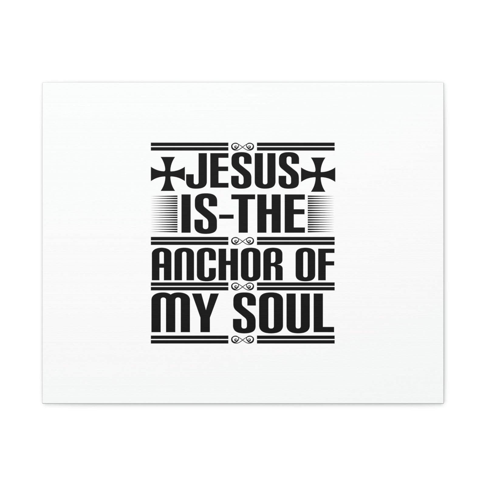 Scripture Walls Anchor Of My Soul Hebrews 6:19 Cross White Christian Wall Art Bible Verse Print Ready to Hang Unframed-Express Your Love Gifts