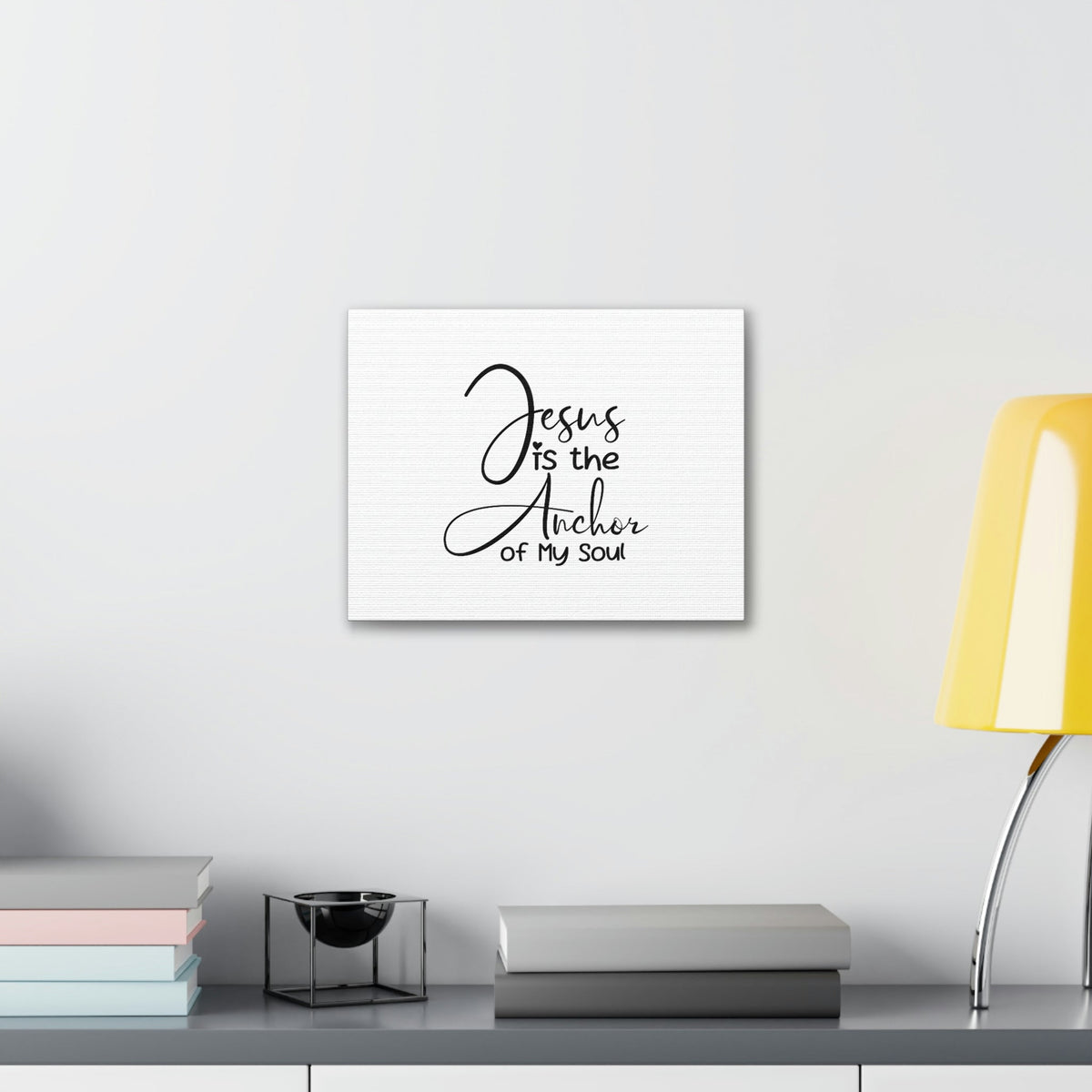 Scripture Walls Anchor Of My Soul Hebrews 6:19 White Christian Wall Art Bible Verse Print Ready to Hang Unframed-Express Your Love Gifts