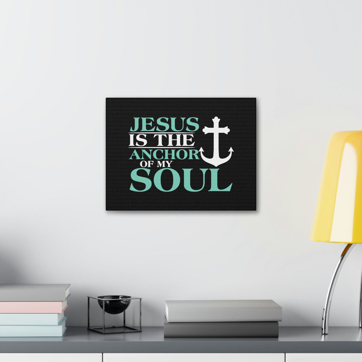 Scripture Walls Anchor Of My Soul Psalm 119:81 Light Blue Christian Wall Art Bible Verse Print Ready to Hang Unframed-Express Your Love Gifts