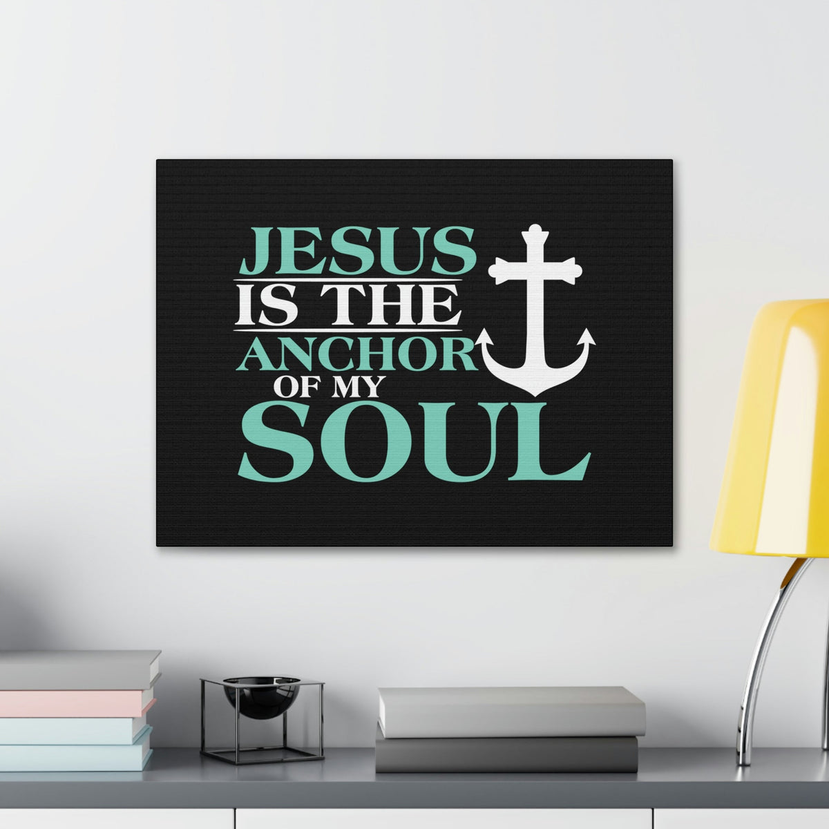 Scripture Walls Anchor Of My Soul Psalm 119:81 Light Blue Christian Wall Art Bible Verse Print Ready to Hang Unframed-Express Your Love Gifts