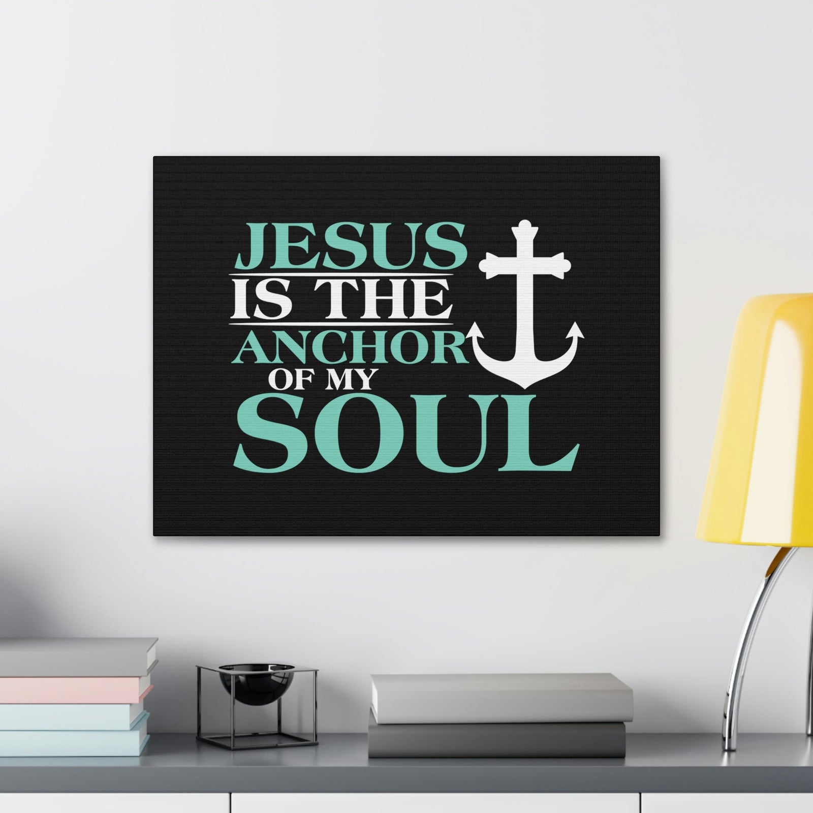 Scripture Walls Anchor Of My Soul Psalm 119:81 Light Blue Christian Wall Art Bible Verse Print Ready to Hang Unframed-Express Your Love Gifts