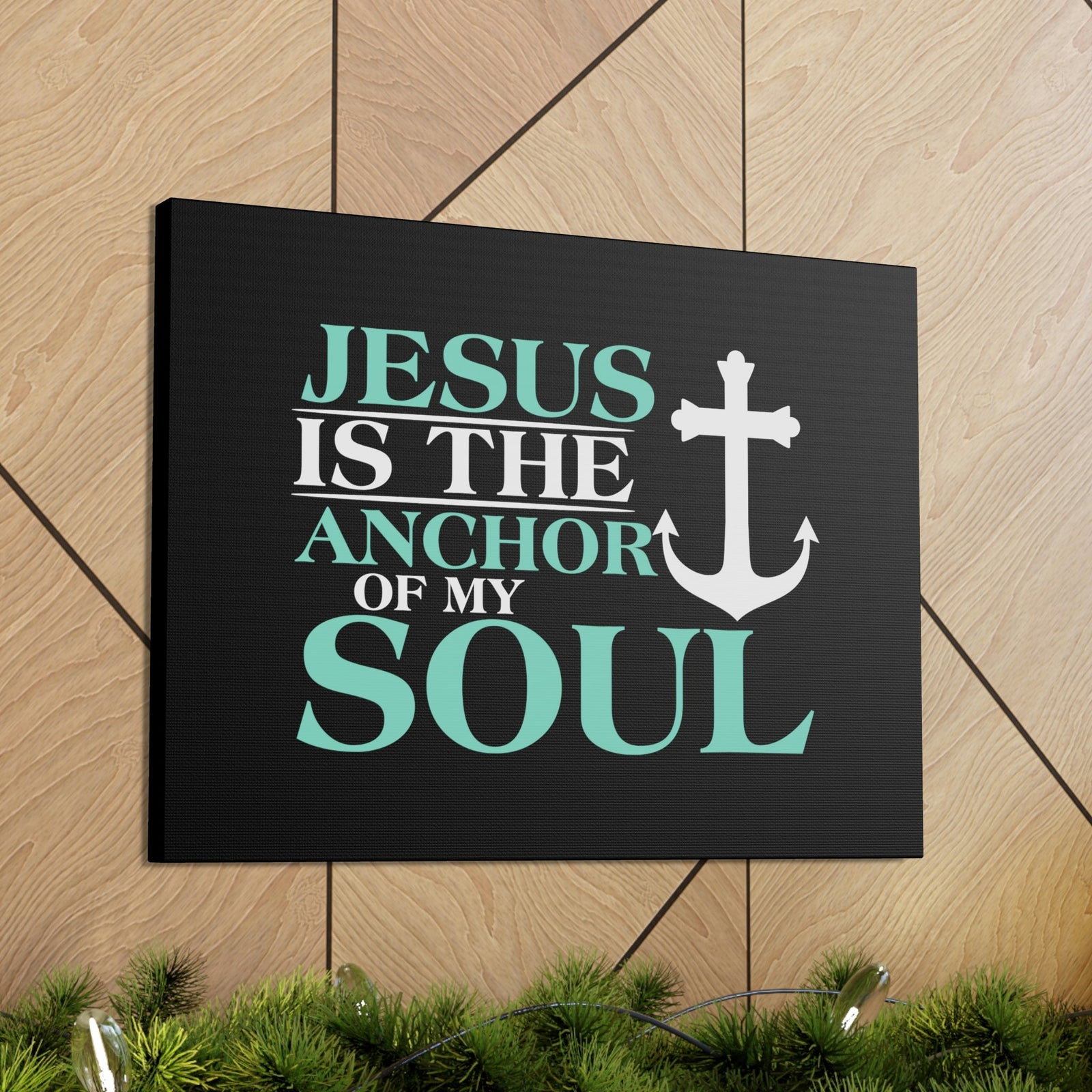 Scripture Walls Anchor Of My Soul Psalm 119:81 Light Blue Christian Wall Art Bible Verse Print Ready to Hang Unframed-Express Your Love Gifts
