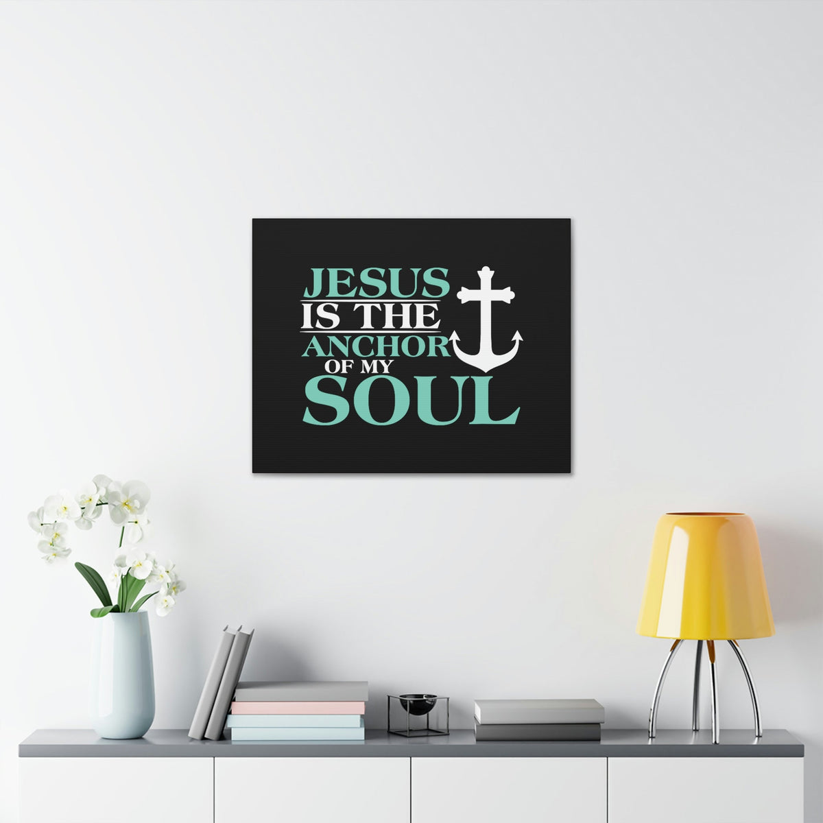 Scripture Walls Anchor Of My Soul Psalm 119:81 Light Blue Christian Wall Art Bible Verse Print Ready to Hang Unframed-Express Your Love Gifts