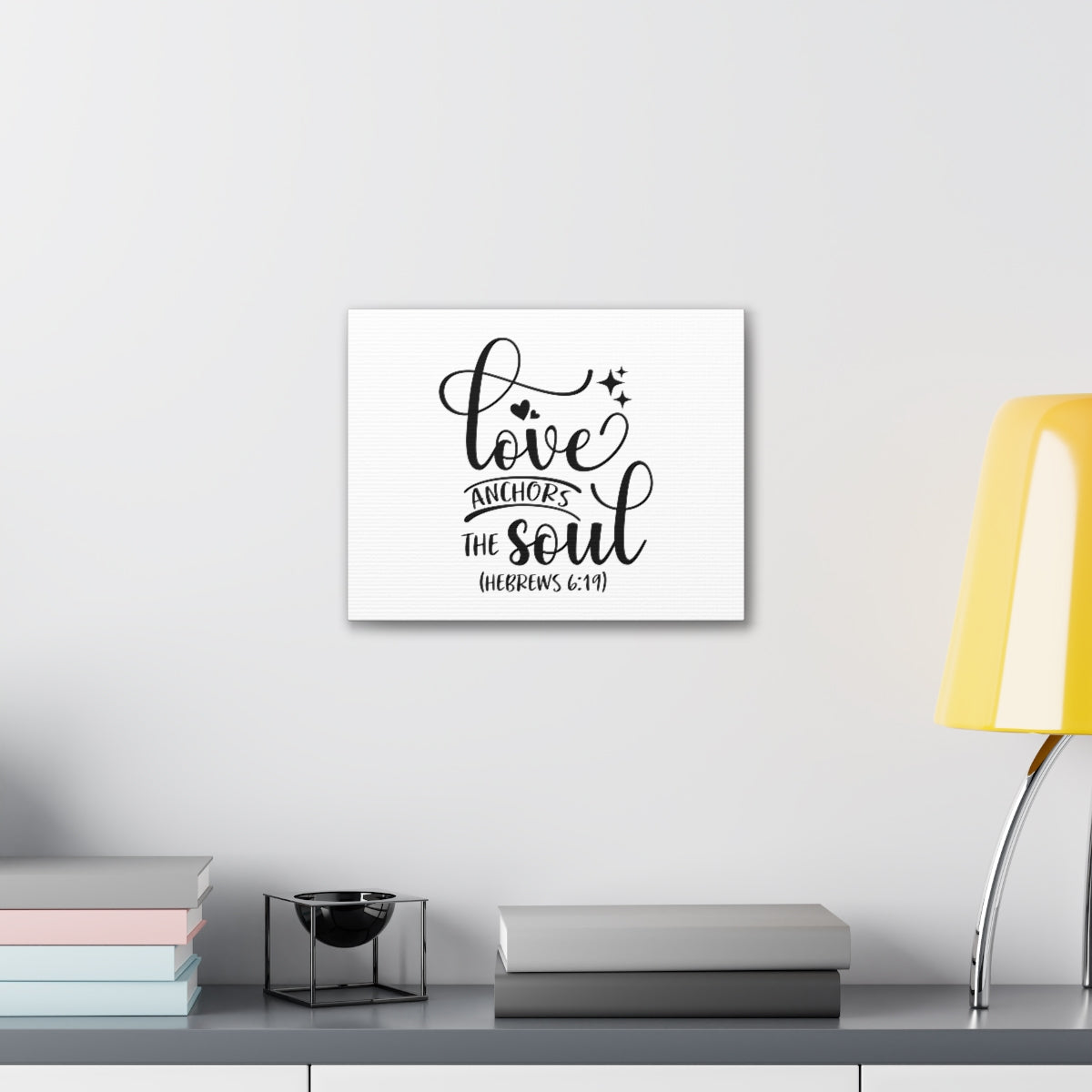 Scripture Walls Anchors The Soul Hebrews 6:19 Star Bible Verse Canvas Christian Wall Art Ready to Hang Unframed-Express Your Love Gifts