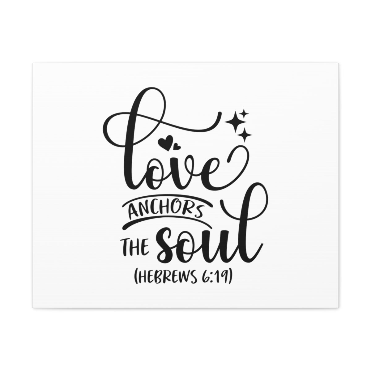 Scripture Walls Anchors The Soul Hebrews 6:19 Star Bible Verse Canvas Christian Wall Art Ready to Hang Unframed-Express Your Love Gifts