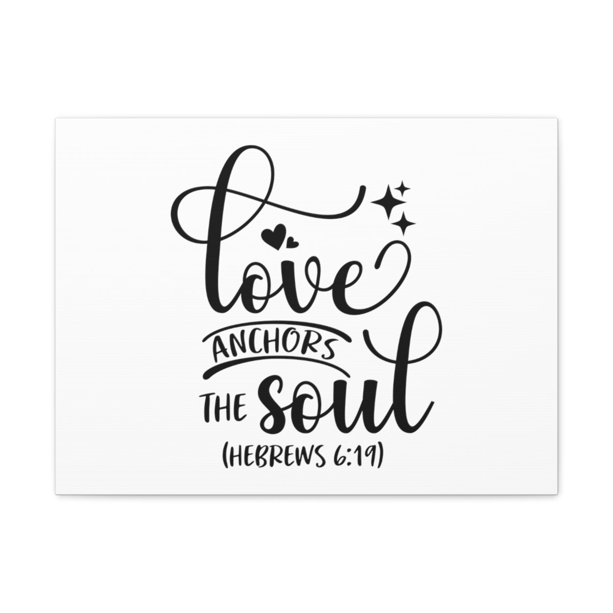 Scripture Walls Anchors The Soul Hebrews 6:19 Star Bible Verse Canvas Christian Wall Art Ready to Hang Unframed-Express Your Love Gifts