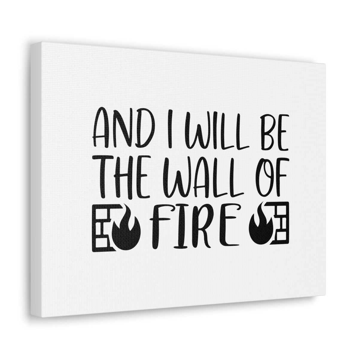 Scripture Walls And I Will Be The Wall of Fire Zechariah 2:5 Christian Wall Art Bible Verse Print Ready to Hang Unframed-Express Your Love Gifts