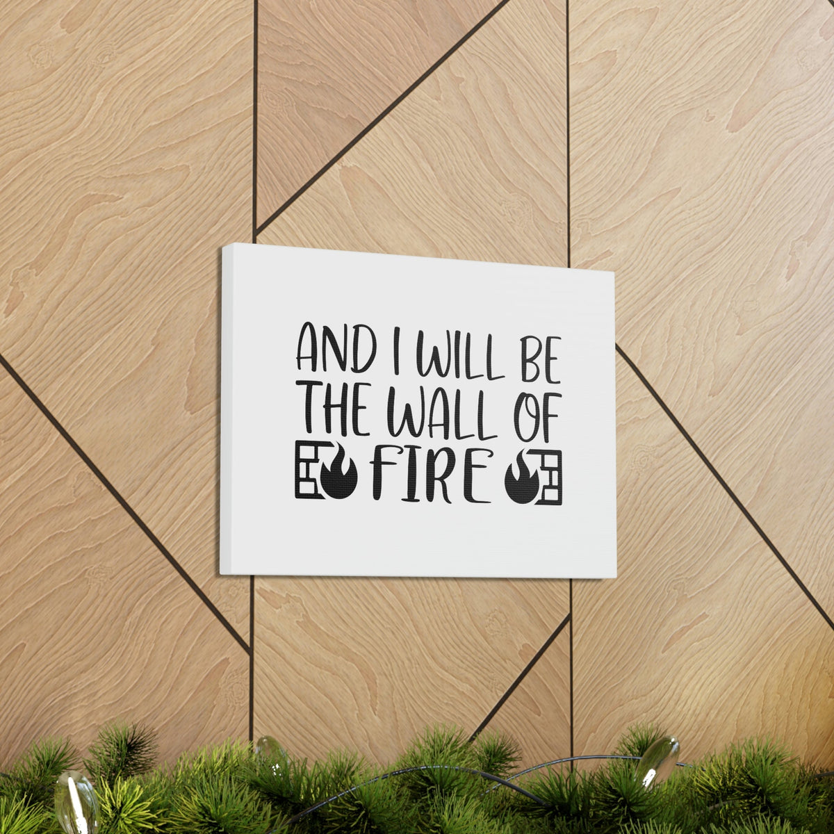 Scripture Walls And I Will Be The Wall of Fire Zechariah 2:5 Christian Wall Art Bible Verse Print Ready to Hang Unframed-Express Your Love Gifts