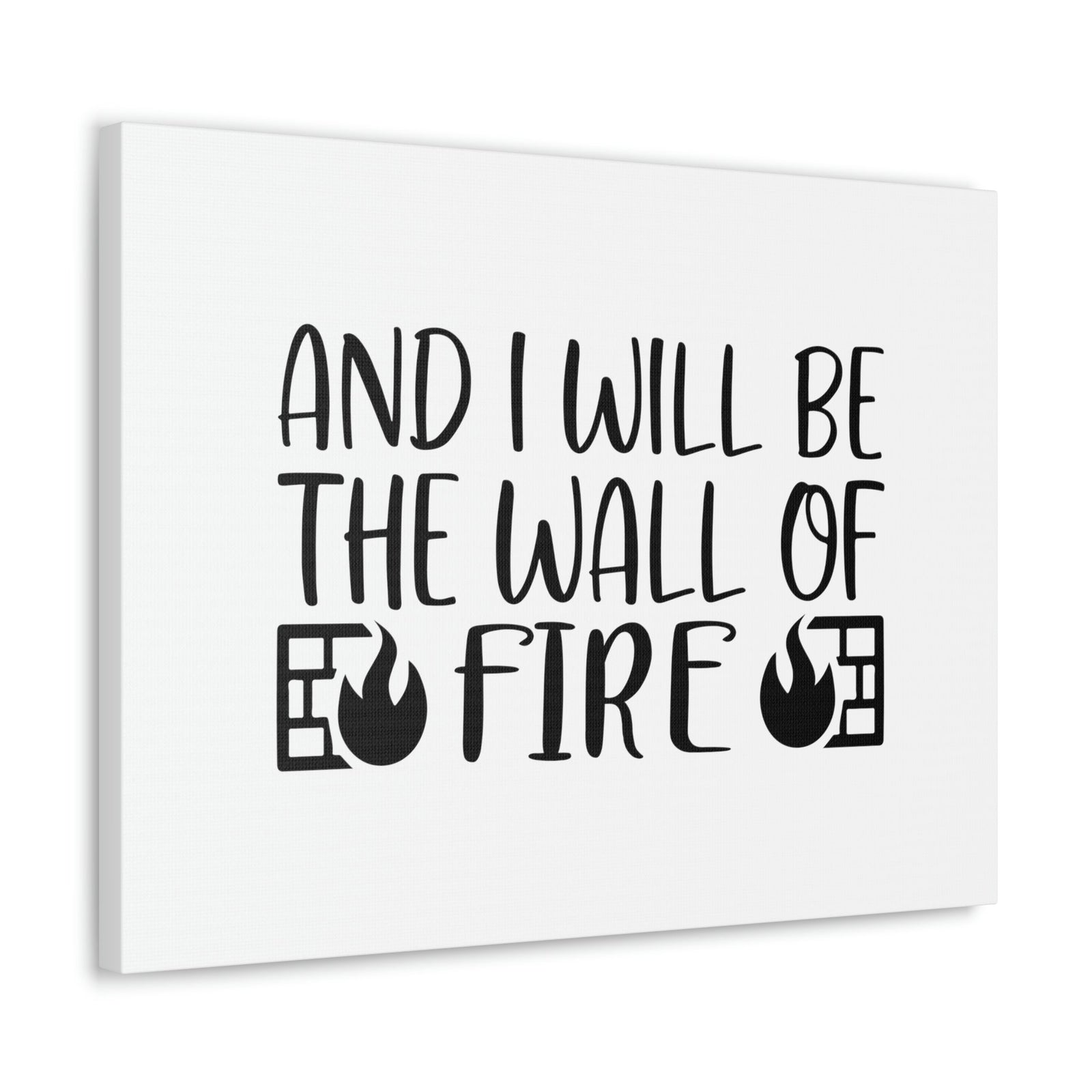 Scripture Walls And I Will Be The Wall of Fire Zechariah 2:5 Christian Wall Art Bible Verse Print Ready to Hang Unframed-Express Your Love Gifts