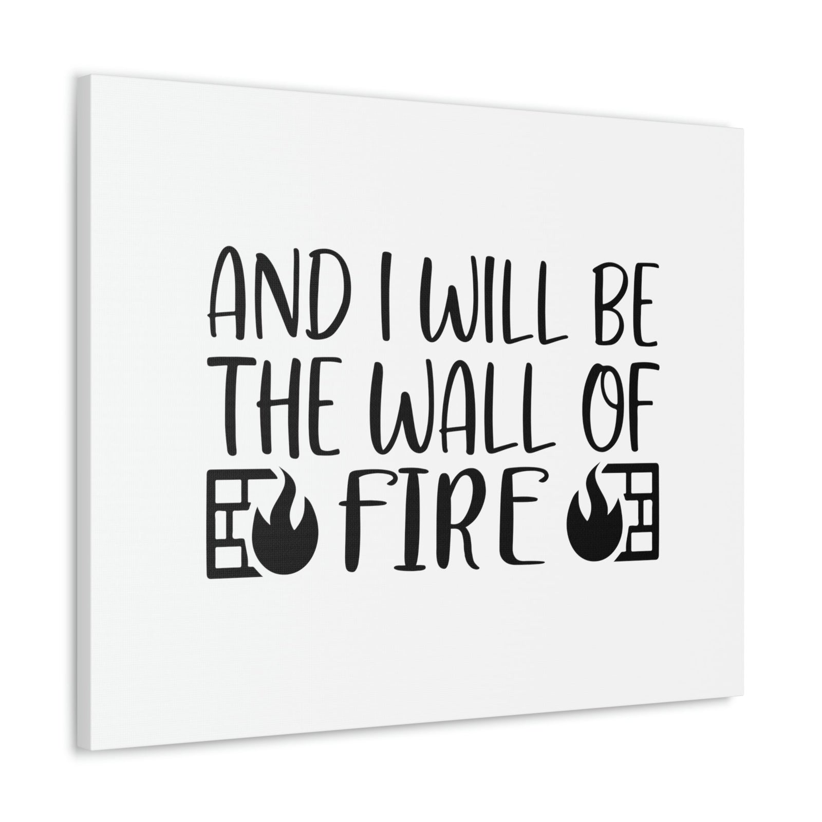 Scripture Walls And I Will Be The Wall of Fire Zechariah 2:5 Christian Wall Art Bible Verse Print Ready to Hang Unframed-Express Your Love Gifts