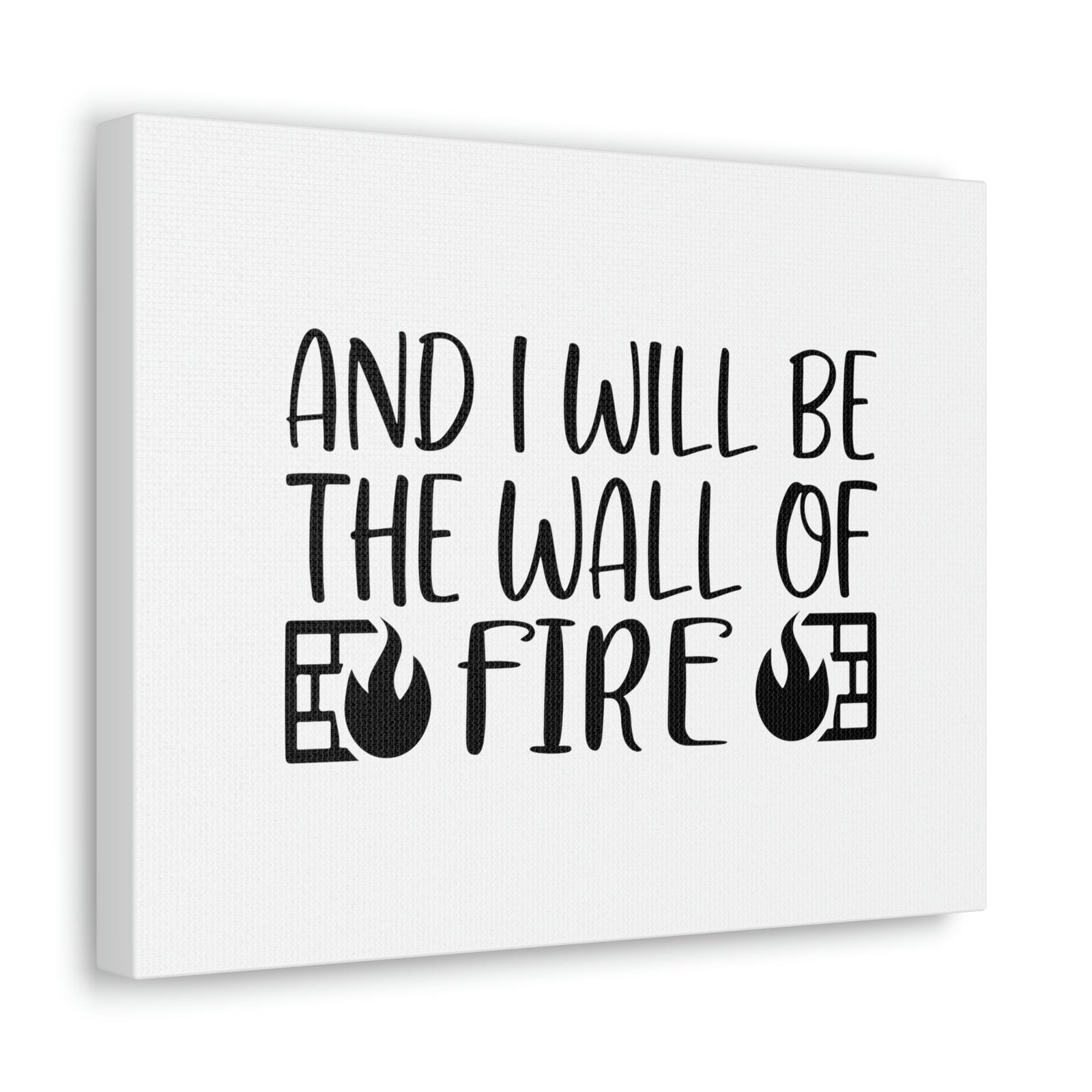 Scripture Walls And I Will Be The Wall of Fire Zechariah 2:5 Christian Wall Art Bible Verse Print Ready to Hang Unframed-Express Your Love Gifts