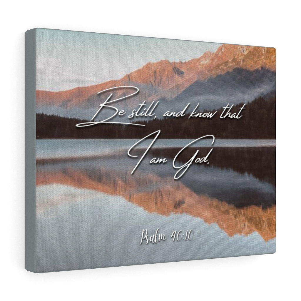 Scripture Walls And Know That I Am God Psalm 46:10 Bible Verse Canvas Christian Wall Art Ready to Hang Unframed-Express Your Love Gifts