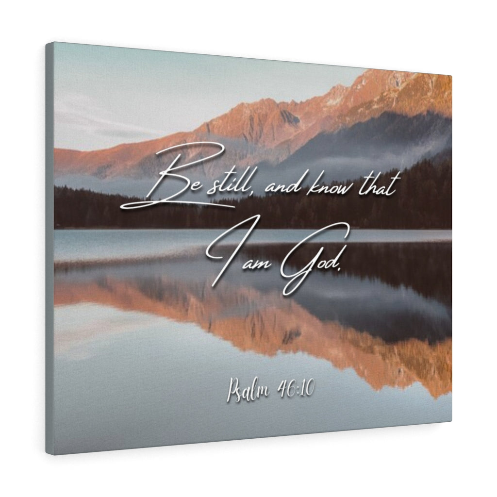 Scripture Walls And Know That I Am God Psalm 46:10 Bible Verse Canvas Christian Wall Art Ready to Hang Unframed-Express Your Love Gifts