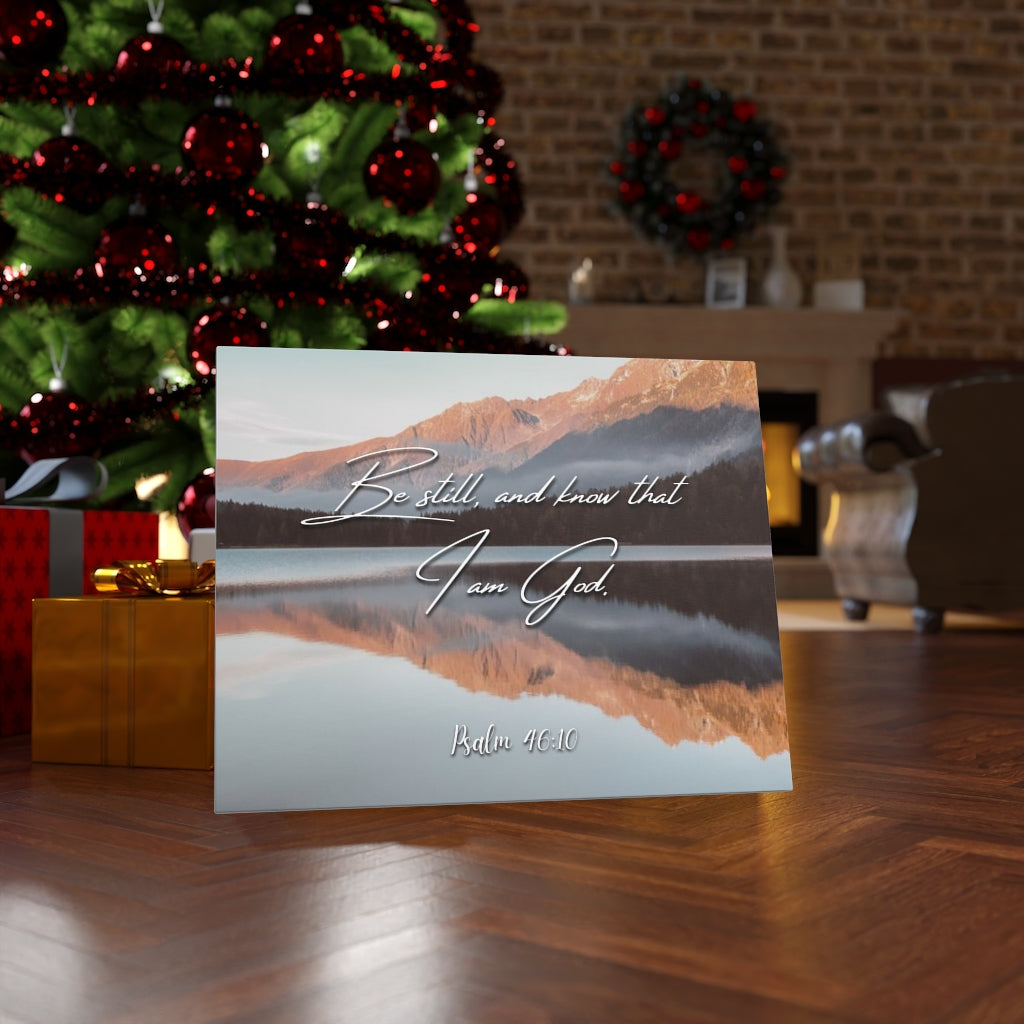 Scripture Walls And Know That I Am God Psalm 46:10 Bible Verse Canvas Christian Wall Art Ready to Hang Unframed-Express Your Love Gifts