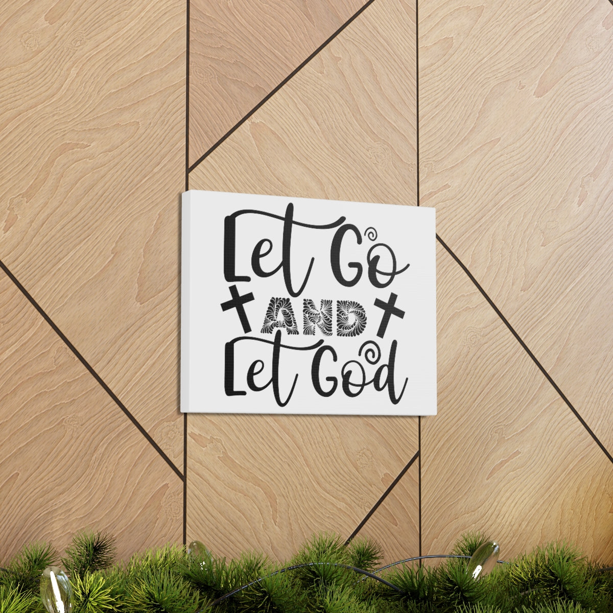 Scripture Walls And Let God Proverbs 16:9 Christian Wall Art Print Ready to Hang Unframed-Express Your Love Gifts