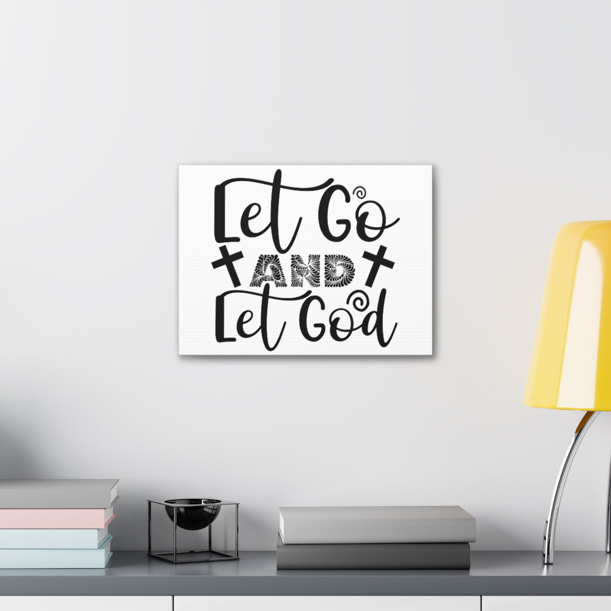 Scripture Walls And Let God Proverbs 16:9 Christian Wall Art Print Ready to Hang Unframed-Express Your Love Gifts