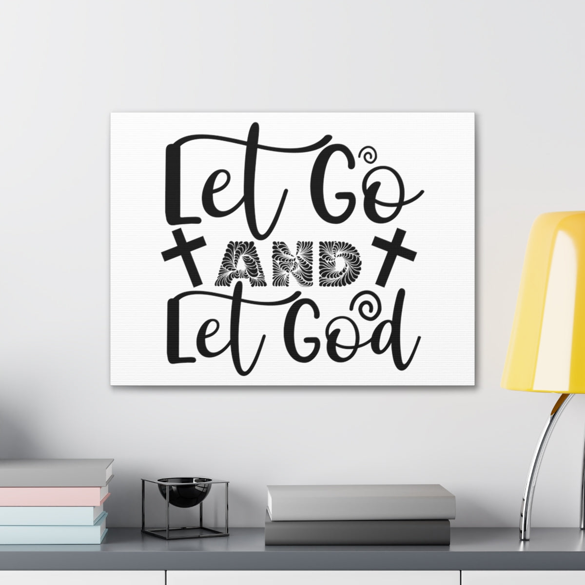 Scripture Walls And Let God Proverbs 16:9 Christian Wall Art Print Ready to Hang Unframed-Express Your Love Gifts
