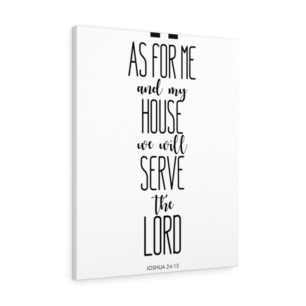 Scripture Walls And My House Joshua 24:15 Bible Verse Canvas Christian Wall Art Ready to Hang Unframed-Express Your Love Gifts