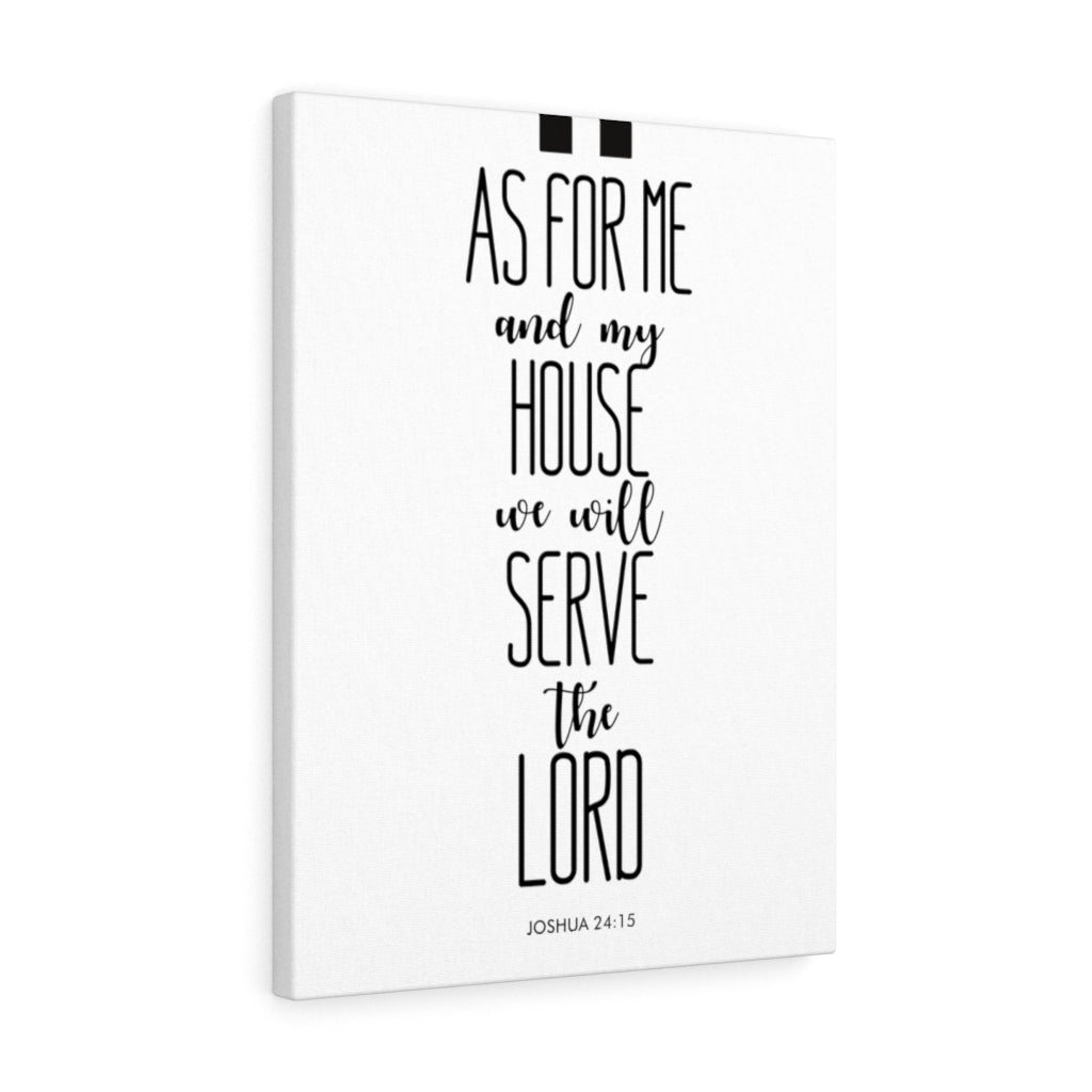 Scripture Walls And My House Joshua 24:15 Bible Verse Canvas Christian Wall Art Ready to Hang Unframed-Express Your Love Gifts