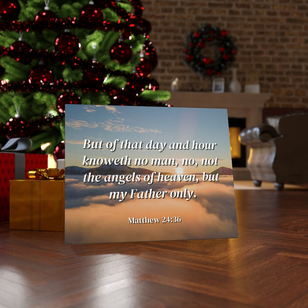 Scripture Walls Angels Of Heaven Matthew 24:36 Bible Verse Canvas Christian Wall Art Ready to Hang Unframed-Express Your Love Gifts