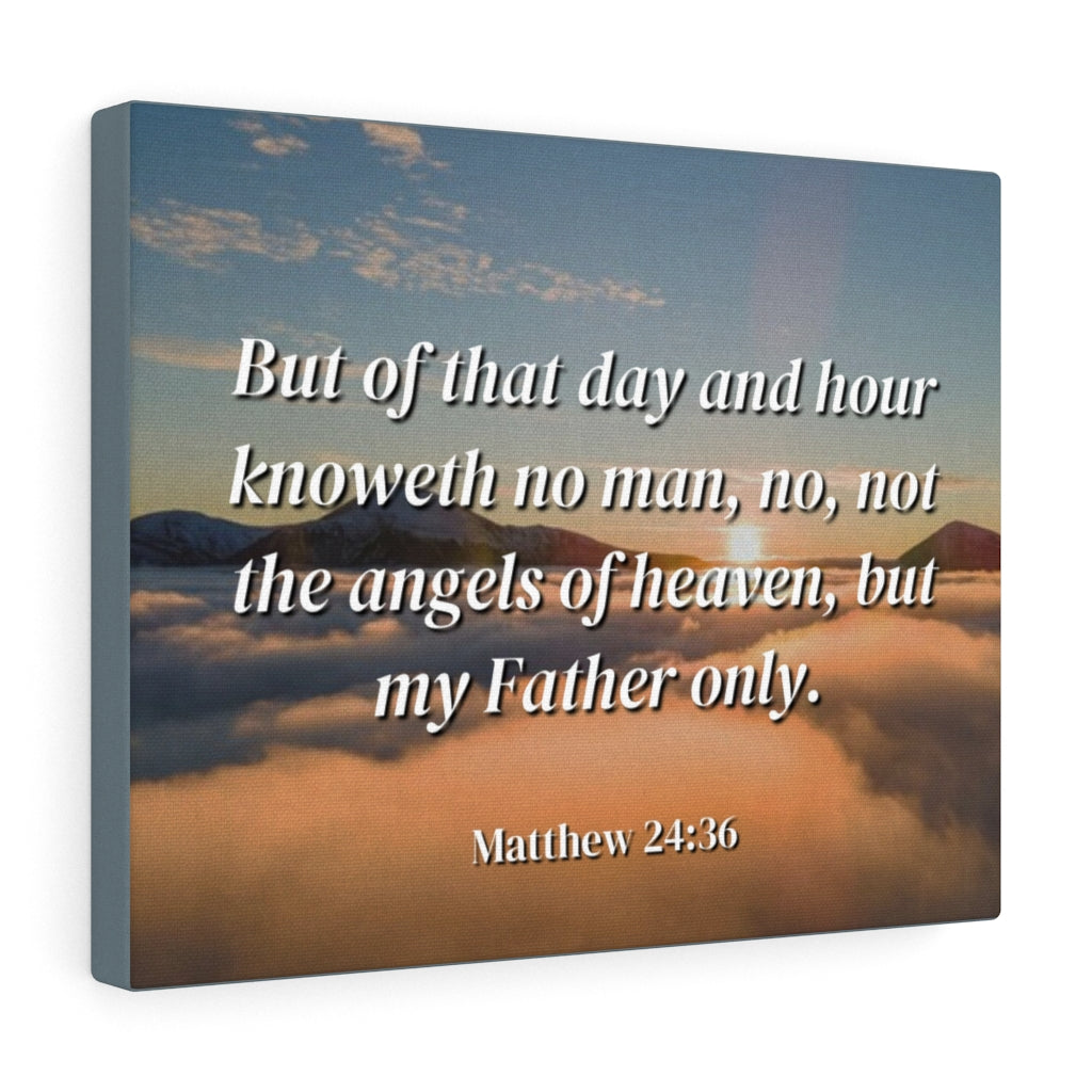 Scripture Walls Angels Of Heaven Matthew 24:36 Bible Verse Canvas Christian Wall Art Ready to Hang Unframed-Express Your Love Gifts