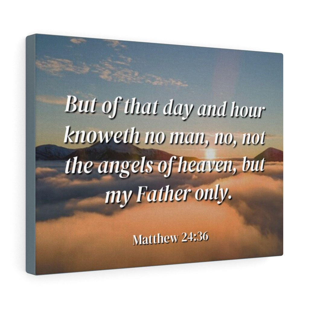 Scripture Walls Angels Of Heaven Matthew 24:36 Bible Verse Canvas Christian Wall Art Ready to Hang Unframed-Express Your Love Gifts