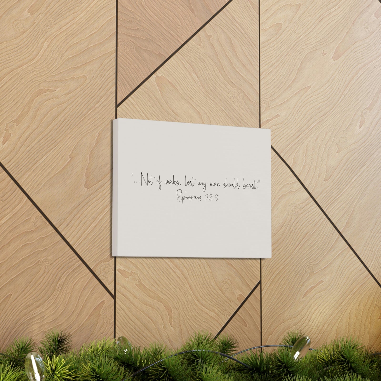 Scripture Walls Any Man Ephesians 2:8 Pastel Brown Bible Verse Canvas Christian Wall Art Ready to Hang Unframed-Express Your Love Gifts