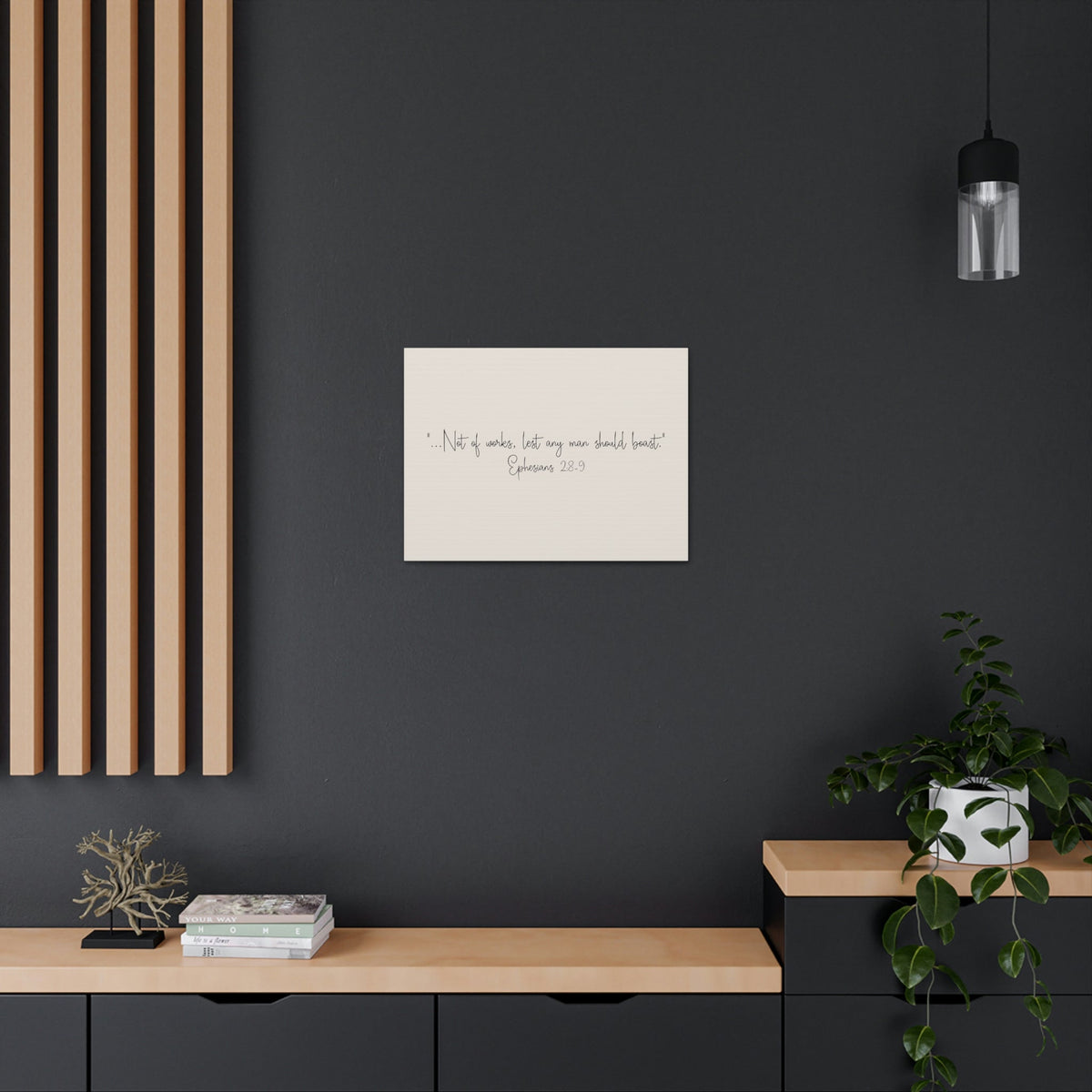 Scripture Walls Any Man Ephesians 2:8 Pastel Brown Bible Verse Canvas Christian Wall Art Ready to Hang Unframed-Express Your Love Gifts