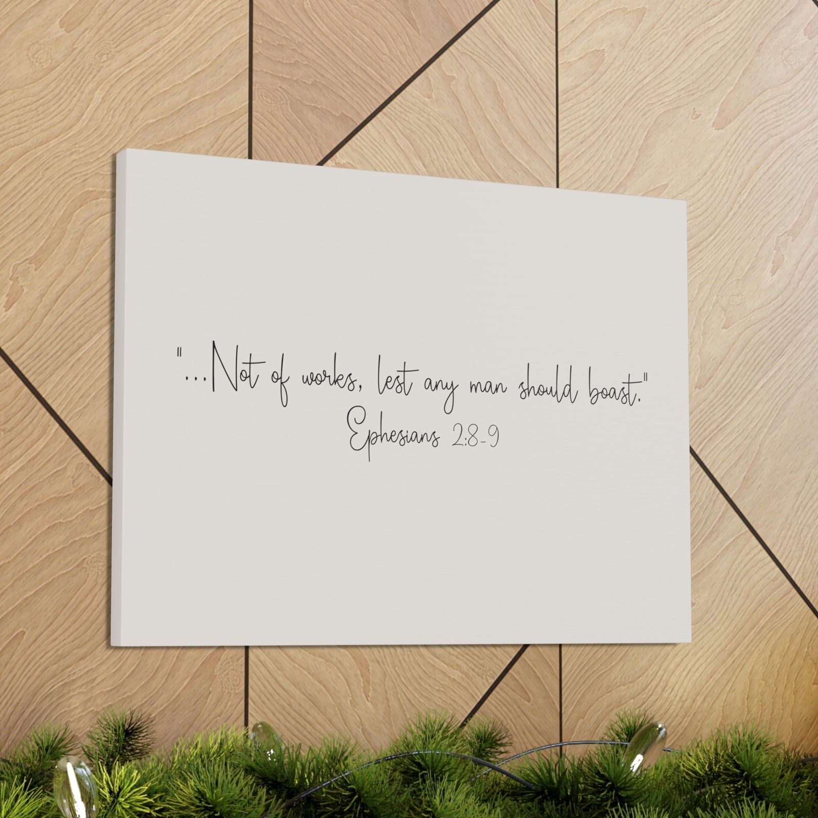 Scripture Walls Any Man Ephesians 2:8 Pastel Brown Bible Verse Canvas Christian Wall Art Ready to Hang Unframed-Express Your Love Gifts