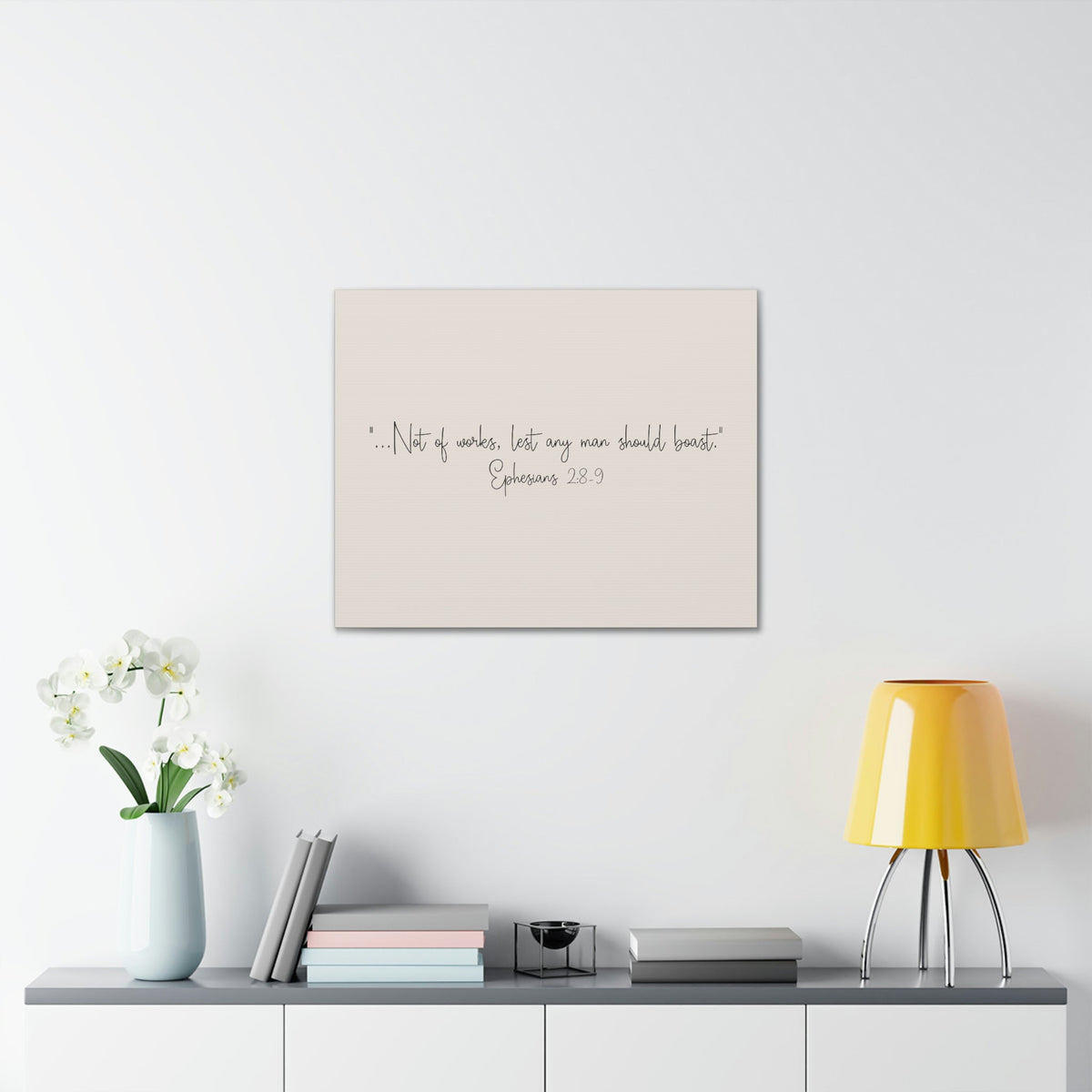 Scripture Walls Any Man Ephesians 2:8 Pastel Brown Bible Verse Canvas Christian Wall Art Ready to Hang Unframed-Express Your Love Gifts