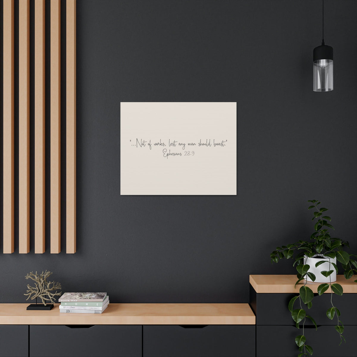Scripture Walls Any Man Ephesians 2:8 Pastel Brown Bible Verse Canvas Christian Wall Art Ready to Hang Unframed-Express Your Love Gifts