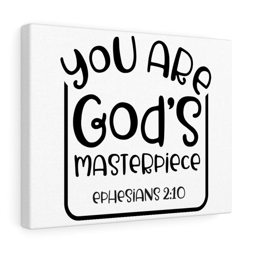 Scripture Walls Are God's Masterpiece Ephesians 2:10 Bible Verse Canvas Christian Wall Art Ready to Hang Unframed-Express Your Love Gifts