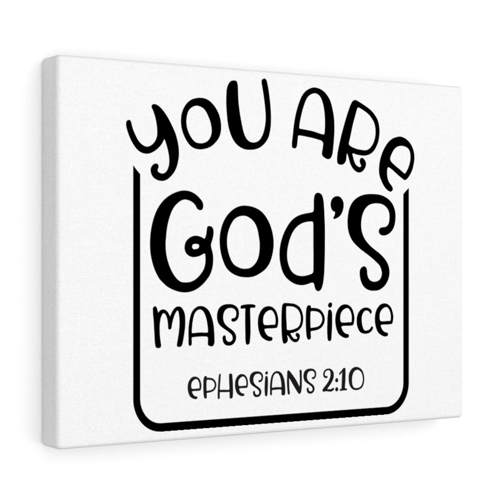 Scripture Walls Are God's Masterpiece Ephesians 2:10 Bible Verse Canvas Christian Wall Art Ready to Hang Unframed-Express Your Love Gifts
