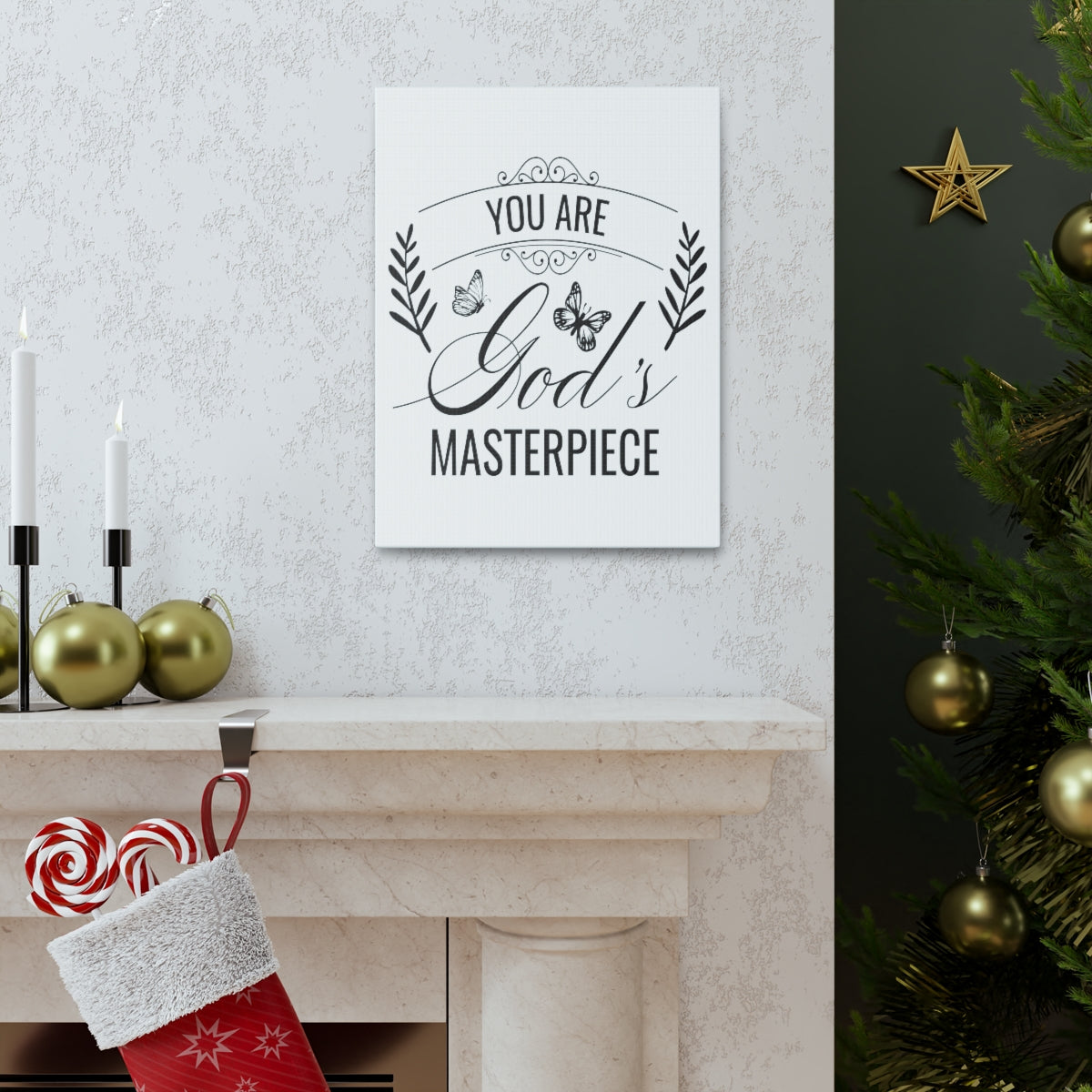 Scripture Walls Are God's Masterpiece Ephesians 2:10 Christian Wall Art Print Ready to Hang Unframed-Express Your Love Gifts