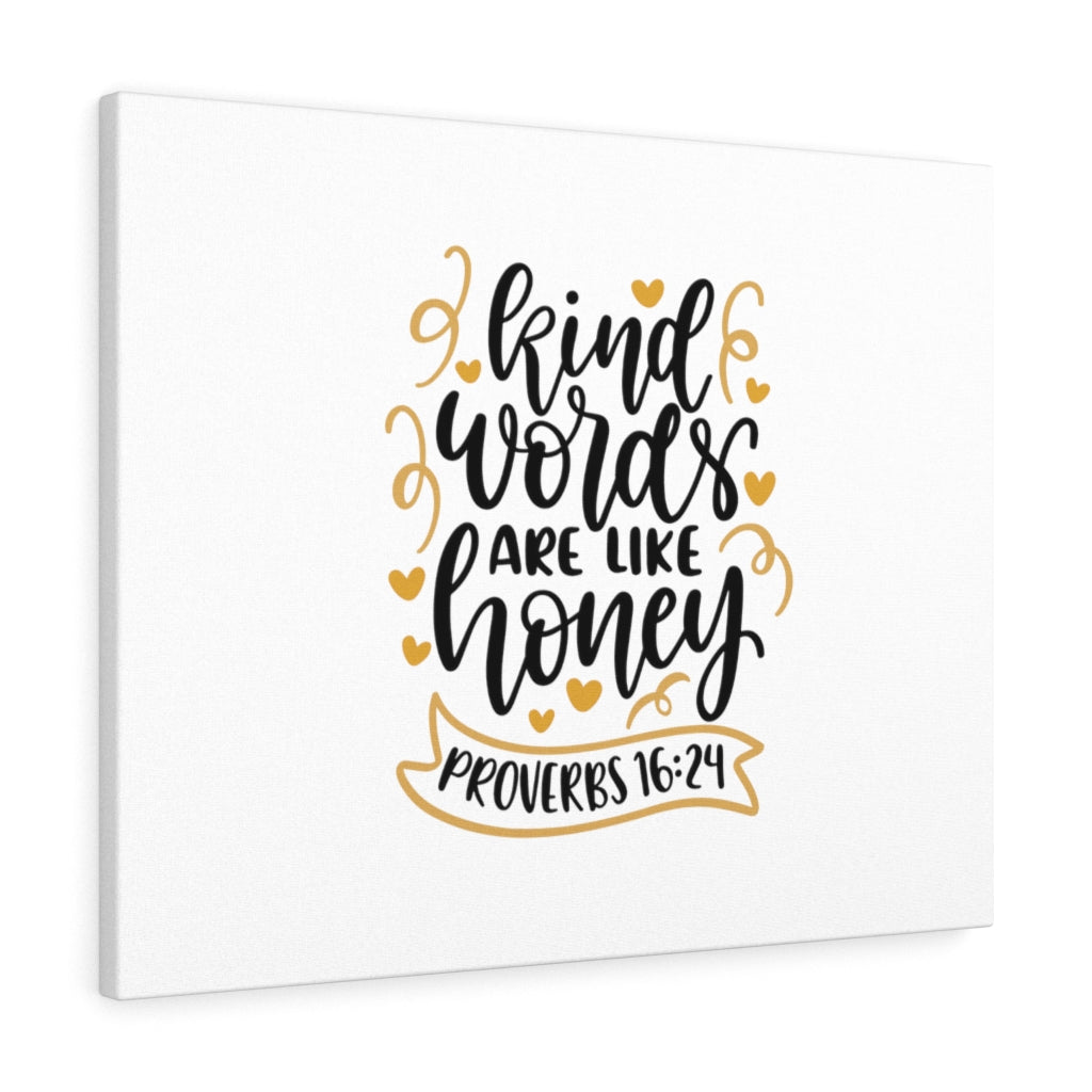 Scripture Walls Are Like Honey Proverbs 16:24 Bible Verse Canvas Christian Wall Art Ready to Hang Unframed-Express Your Love Gifts