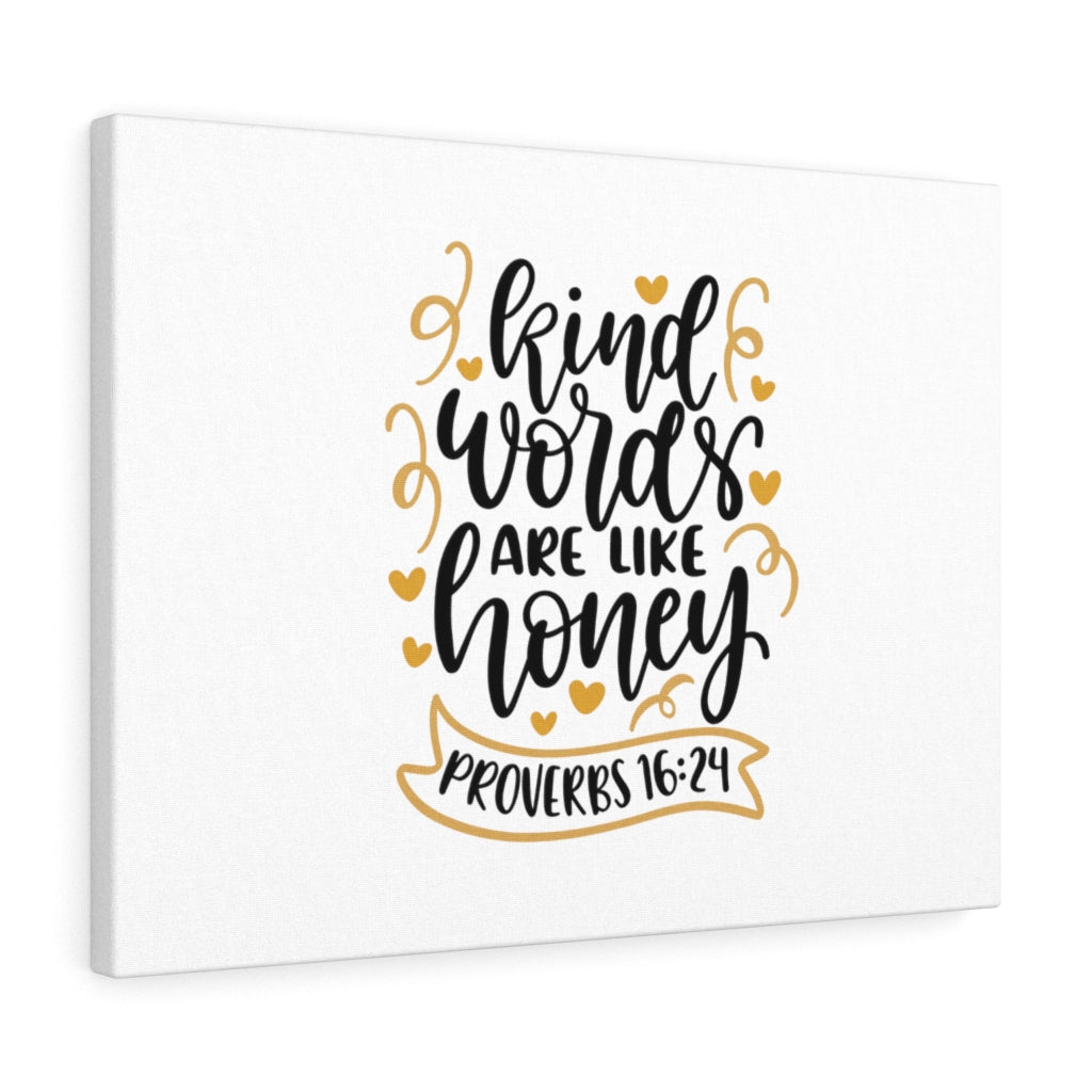 Scripture Walls Are Like Honey Proverbs 16:24 Bible Verse Canvas Christian Wall Art Ready to Hang Unframed-Express Your Love Gifts