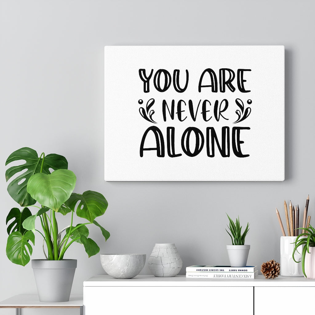 Scripture Walls Are Never Alone Bible Verse Canvas Christian Wall Art Ready to Hang Unframed-Express Your Love Gifts