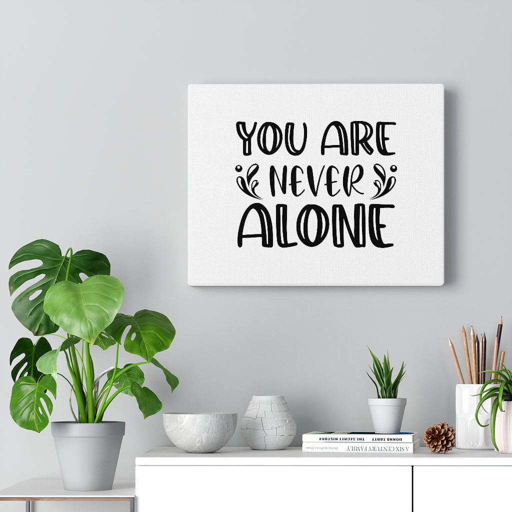 Scripture Walls Are Never Alone Bible Verse Canvas Christian Wall Art Ready to Hang Unframed-Express Your Love Gifts