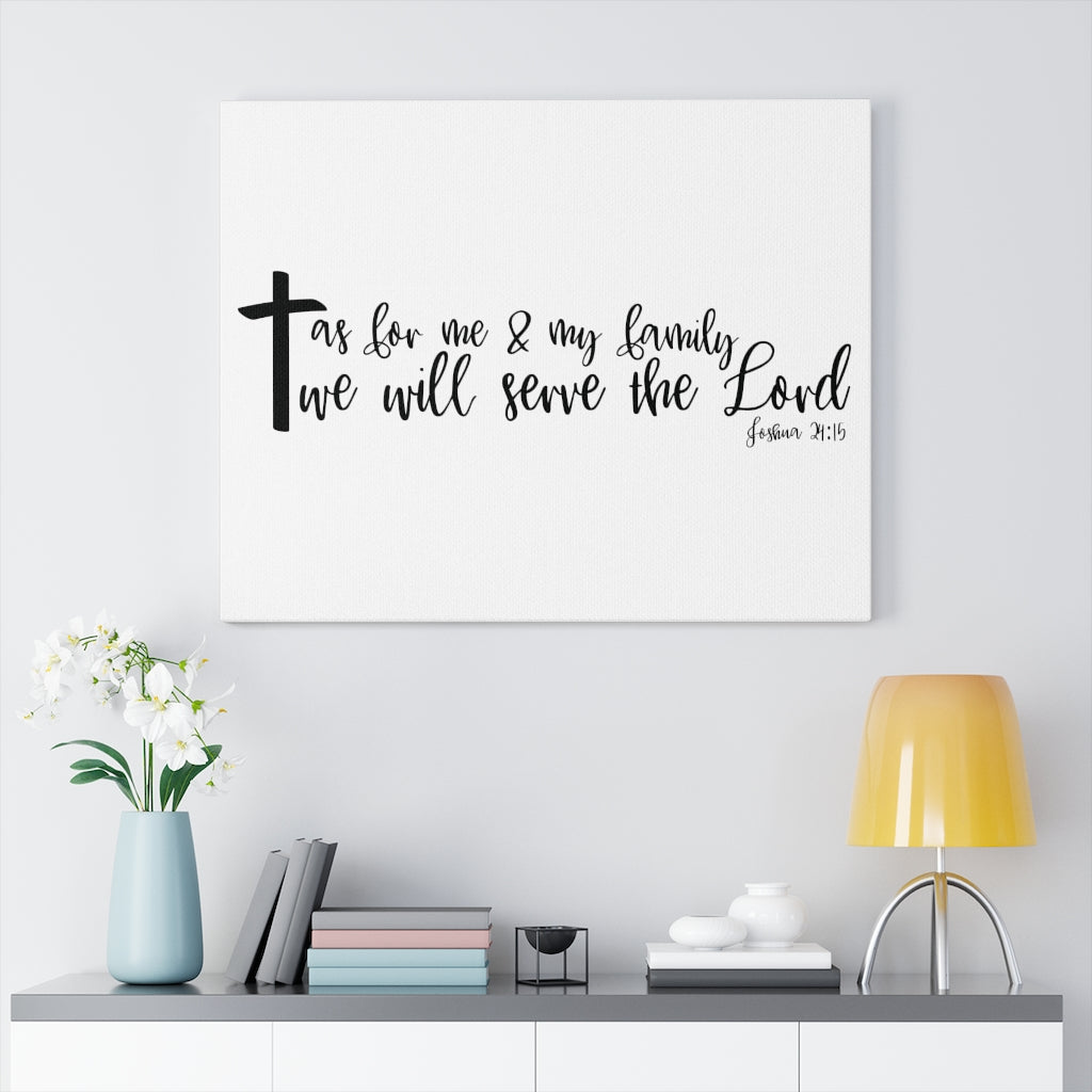 Scripture Walls As For Me Joshua 24:15 Bible Verse Canvas Christian Wall Art Ready to Hang Unframed-Express Your Love Gifts